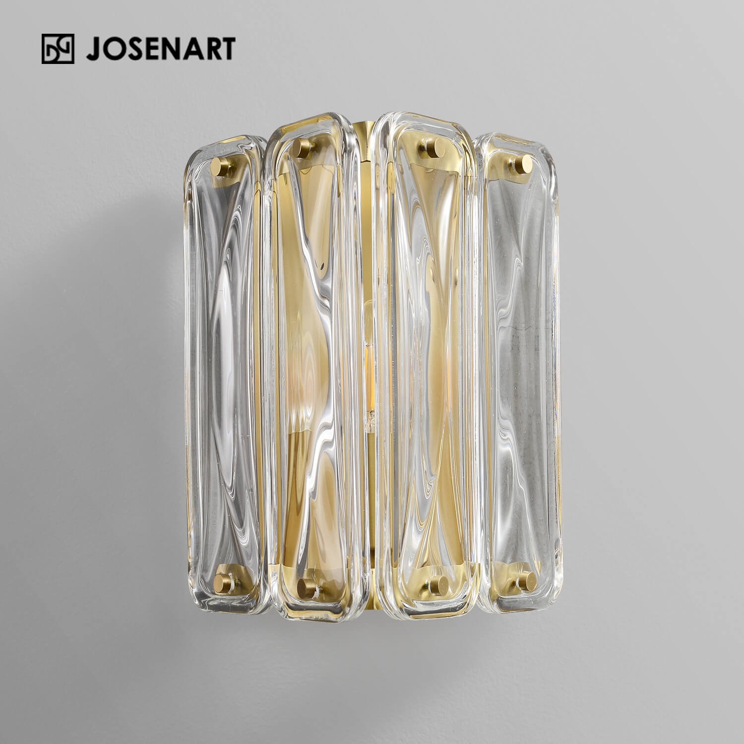 Modern Creative Crystal Shade Column Sconce JOSENART Josenart