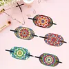5Pcs pu mandala motif cheveux b&acirc;tons-bricolage accessoires de mode