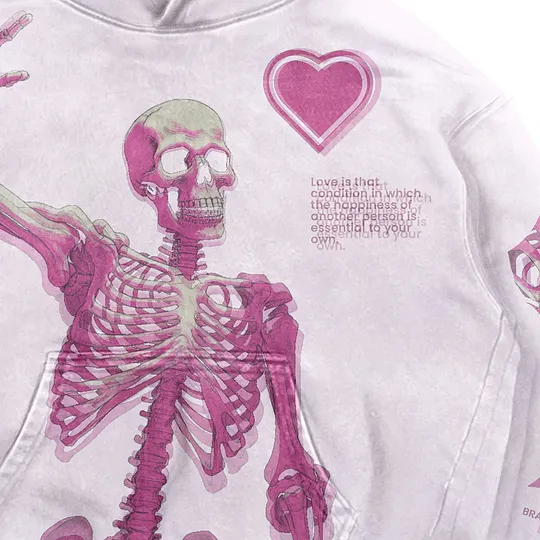 Accept my love printed hoodie