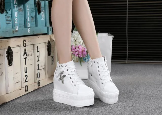 NEW Brand Hidden Heels Platform Sneakers Women Breathable Air Wedge Sock Shoes Woman Casual Ladies Boots Zapatos Mujer 2022 W05