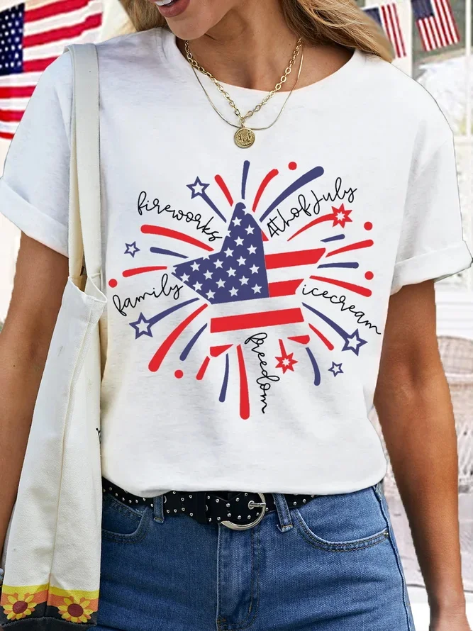 Celebrate The 4th Of July Print Women's T-shirt