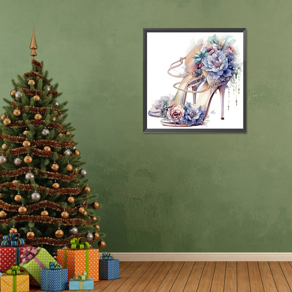 Diamond Painting - Full Round Drill - Flower High Heels(Canvas|30*30cm)