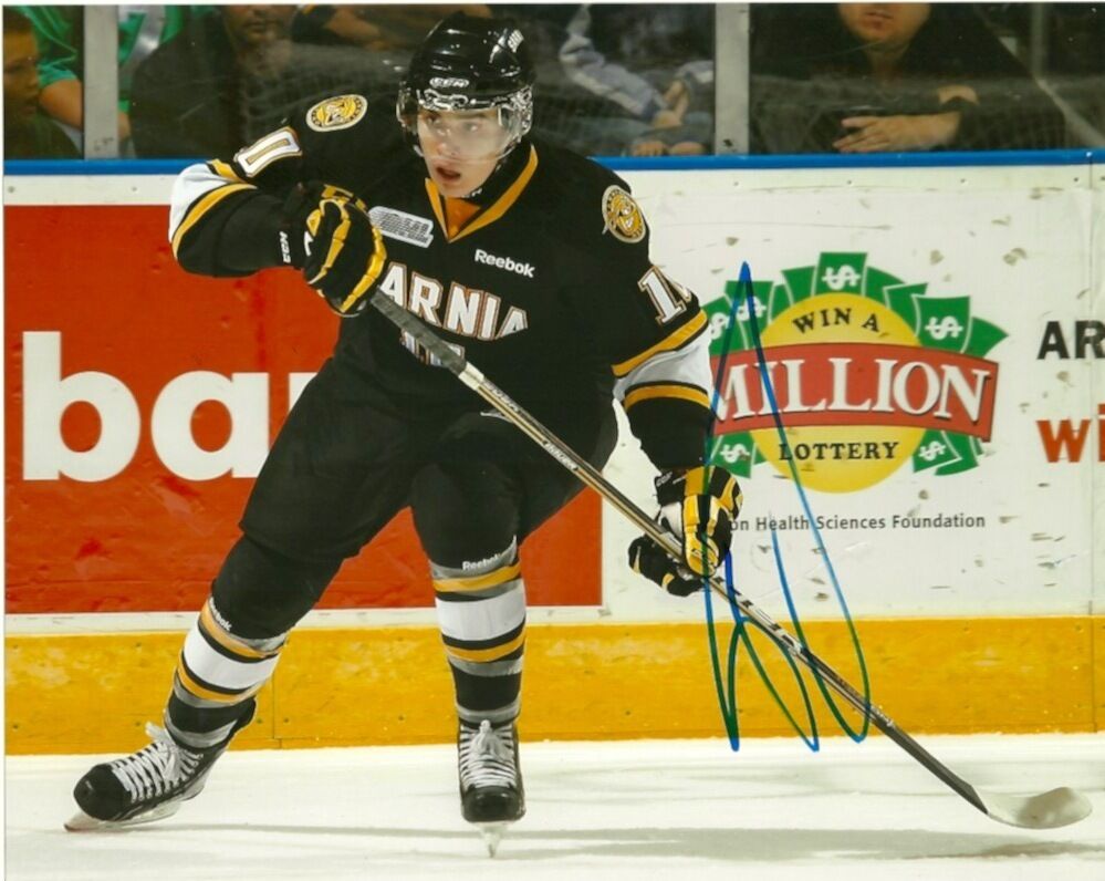 Sarnia Sting Nail Yakupov Signed Autographed 8x10 Photo Poster painting COA Two