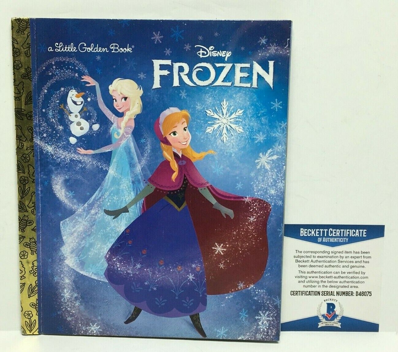 Brittney Lee & Grace Lee Signed Disney 'Frozen' Golden Book Beckett D46075