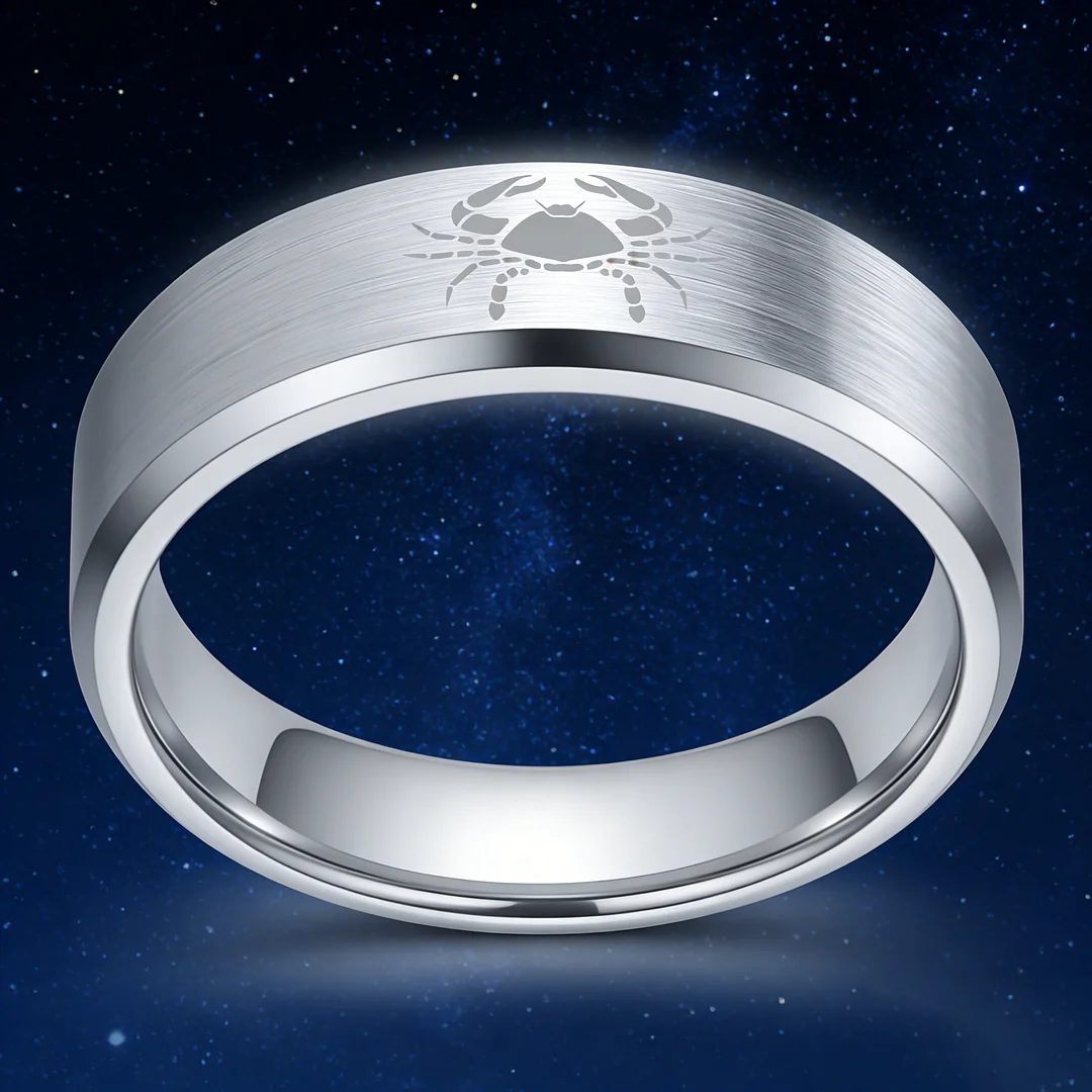 Sliver Cancer Tungsten Wedding Bands Beveled Edges Sliver Laser Etched Couple Tungsten Carbide Rings 4MM 6MM 8MM Width