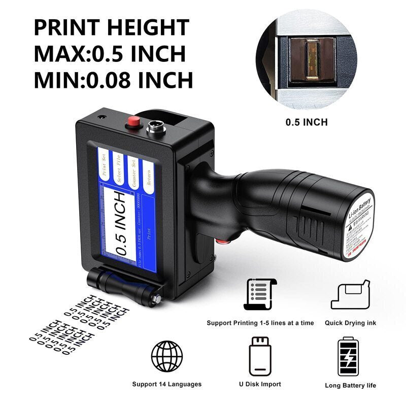 Upgraded Handheld Inkjet Printer Gun