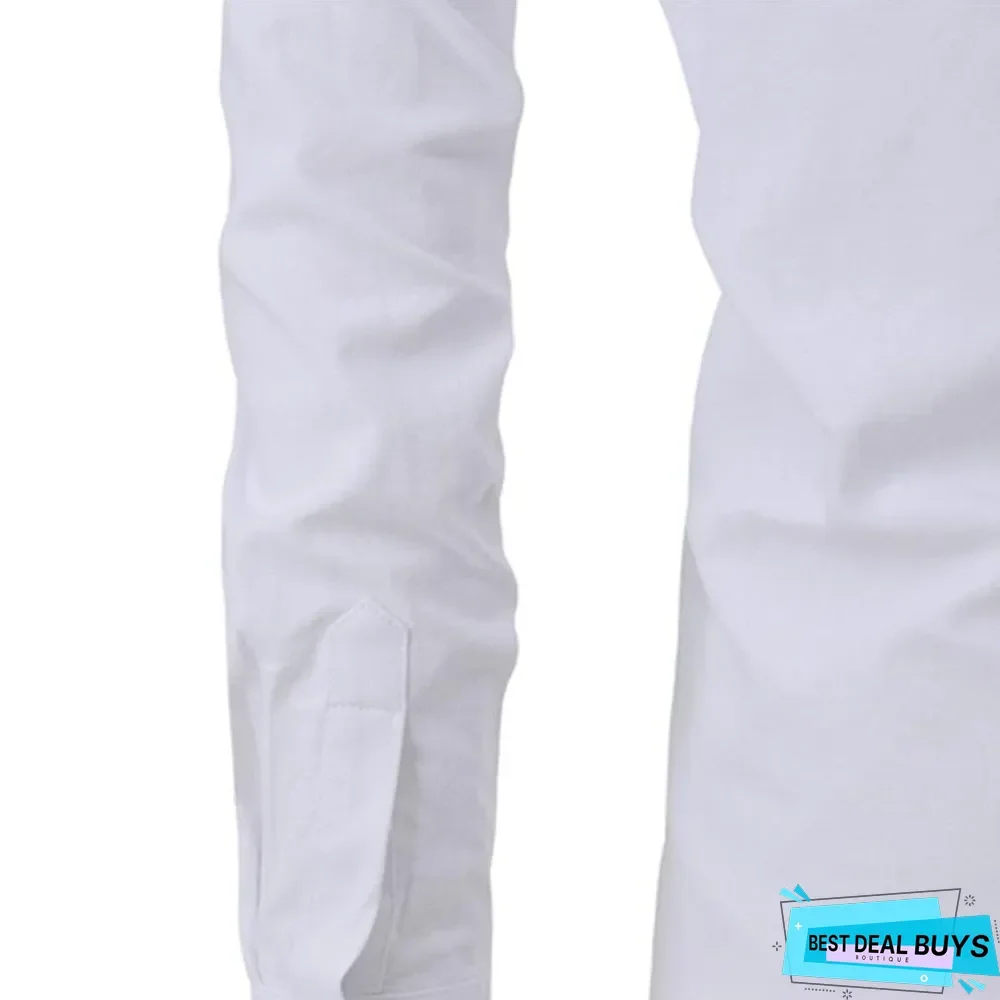 Men's Casual Pullover Long Sleeve Shirt