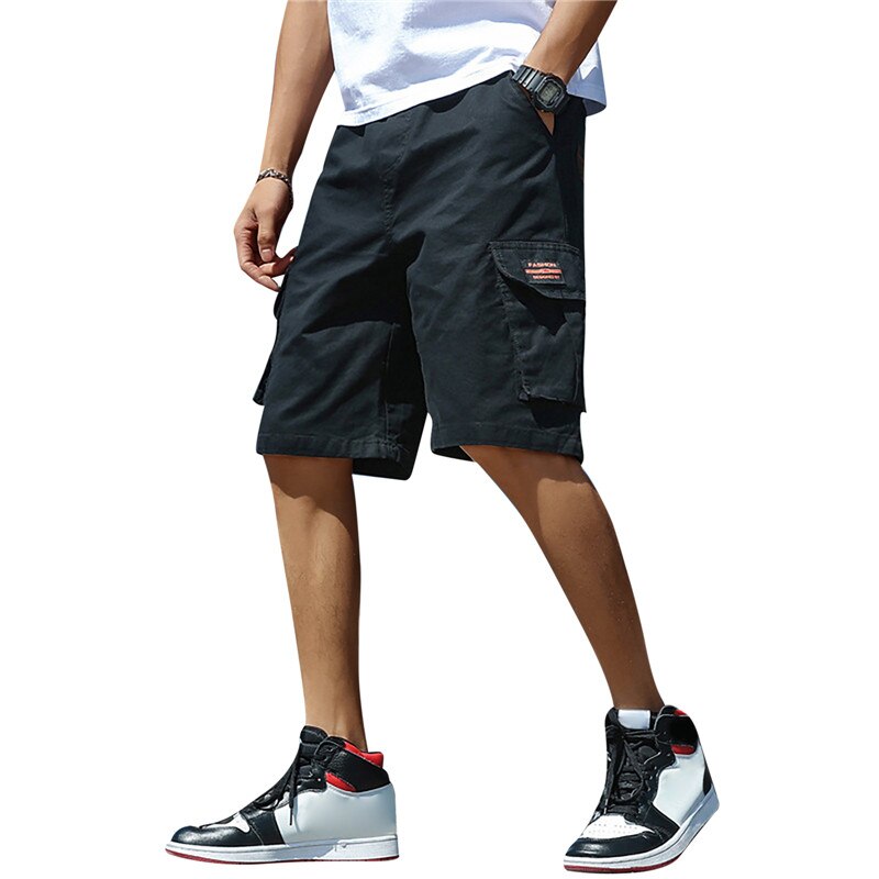 2024 Cotton Cargo Shorts Men Summer Fashion Shorts Multi-pockets Casual Clothing Streetwear Plus Size Shorts
