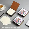 Diamond Painting PU Flowers Birds Note Box with 160 Sheets for Office Home