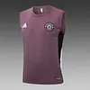 2025/2026 Manchester United Pre-Match Training Gray Purple Vest+Shorts Football1:1 Thai Quality