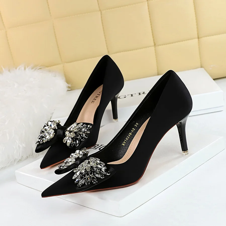 Crystal Bow Knot Party High Heel