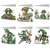 6PCS DIY Diamond Art Greeting Cards Christmas Elf Congratulations Cards & Gift