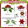 8Pcs 3D Red Artificial Flowers DIY Desktop Diamond Art Kit