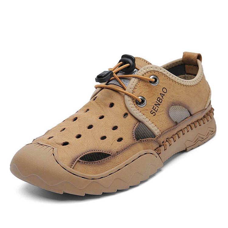 Men's Casual Sport Sandals Leather Outdoor Water Shoes