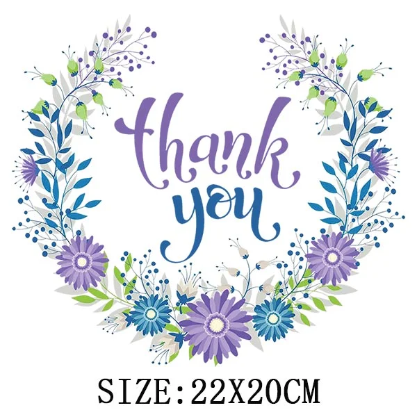 Beautiful Flowers Thermal Sticker On T-shirt DIY Washable Patches On Clothes Funny Design Iron On Transfer For Hoodies Bag Decor