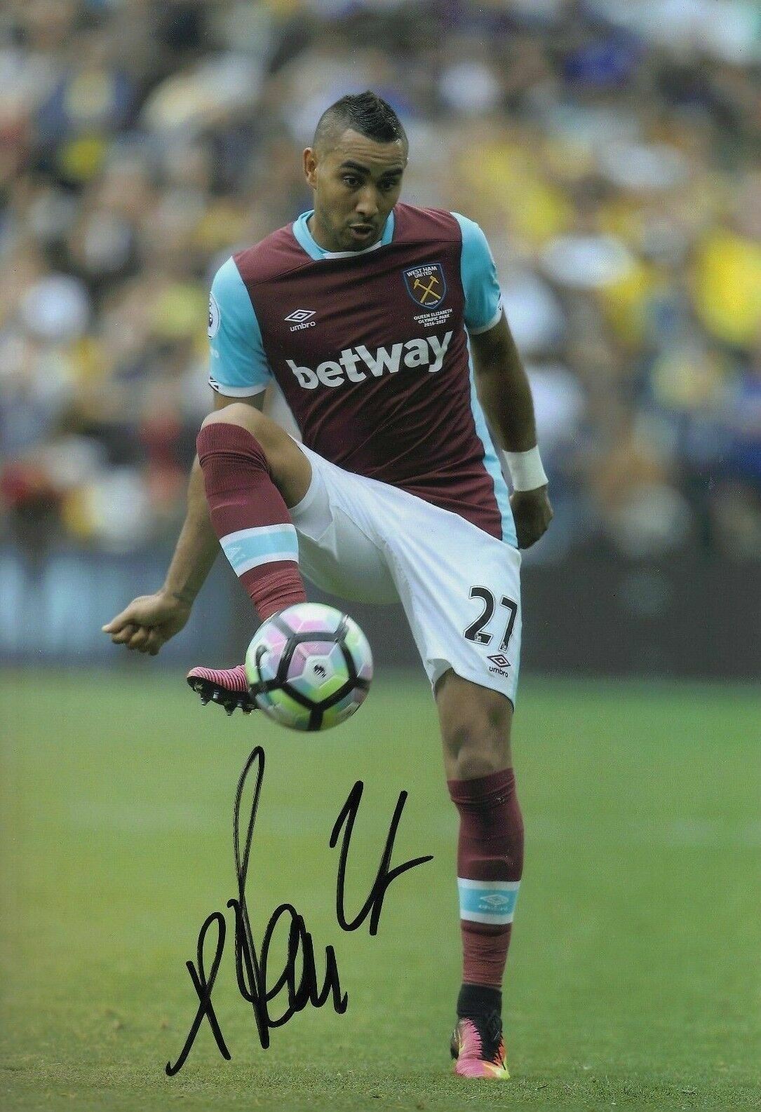 Dimitri Payet SIGNED 12X8 Photo Poster painting West Ham United France Genuine AFTAL COA (1849)