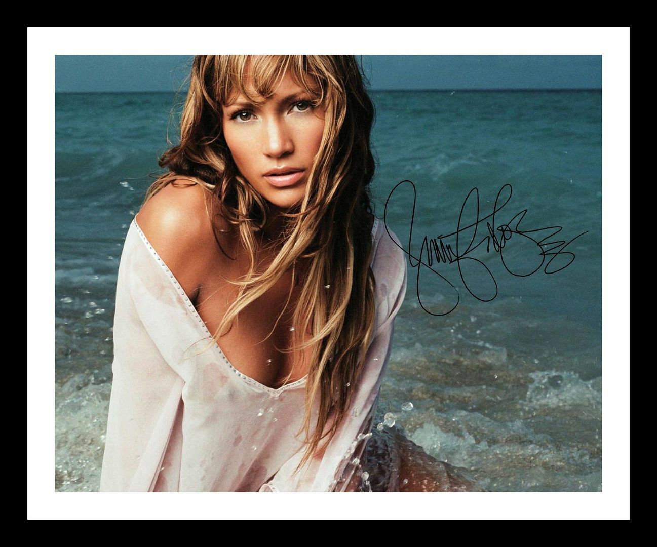 Jennifer Lopez Autograph Signed & Framed Photo Poster painting 6