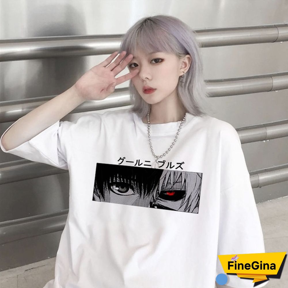 New Anime Tokyo Ghoul Print T-Shirt Men Women Fashion Short Sleeve Casual Summer Tops Tees