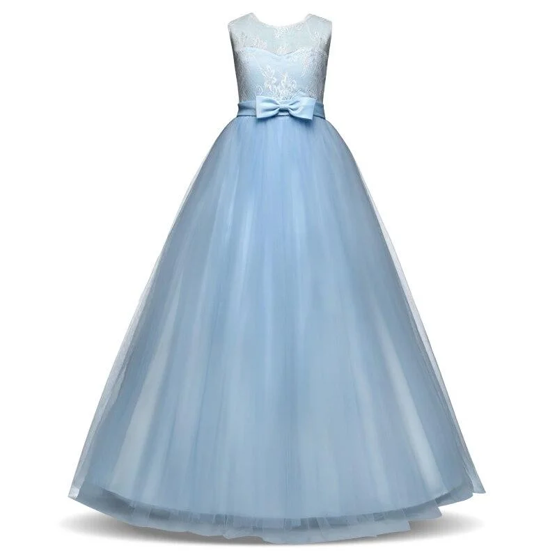 2021 Red Vestidos Girl Party Dress Bridesmaid Princess Dress Kids Dresses For Girls Clothes Children Wedding Dress 10 12 Years