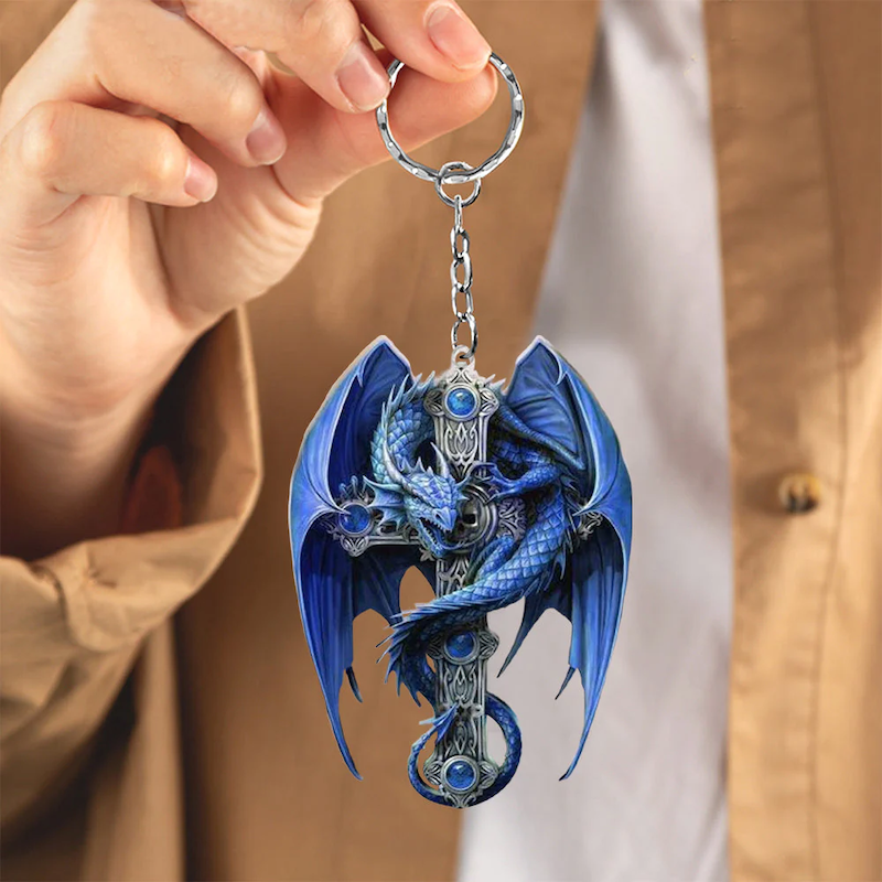 VigorDaily Gift For Dragon Lover Acrylic Keychain DK008