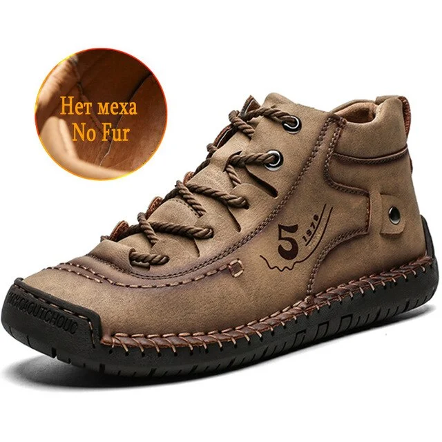 Brand Men's Casual Shoes Men's Sneakers Leather Winter Men's Boots Luxury Handmade Breathable Moccasins Designer Loafers Shoes