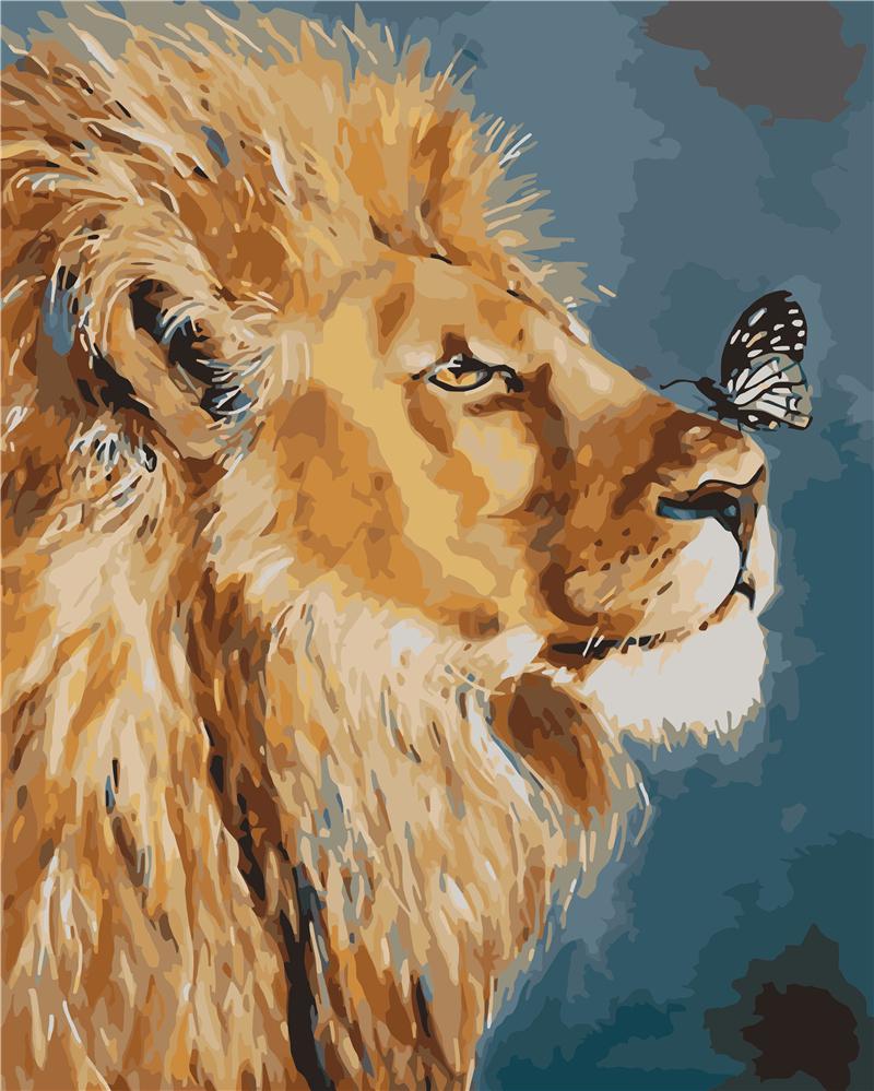 DIY Painting By Numbers Lion