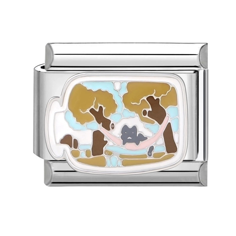 Italian Module Handmade Creative Cartoon Dripping DIY Light Luxury Personalized Fashionable  Bracelet Accessories