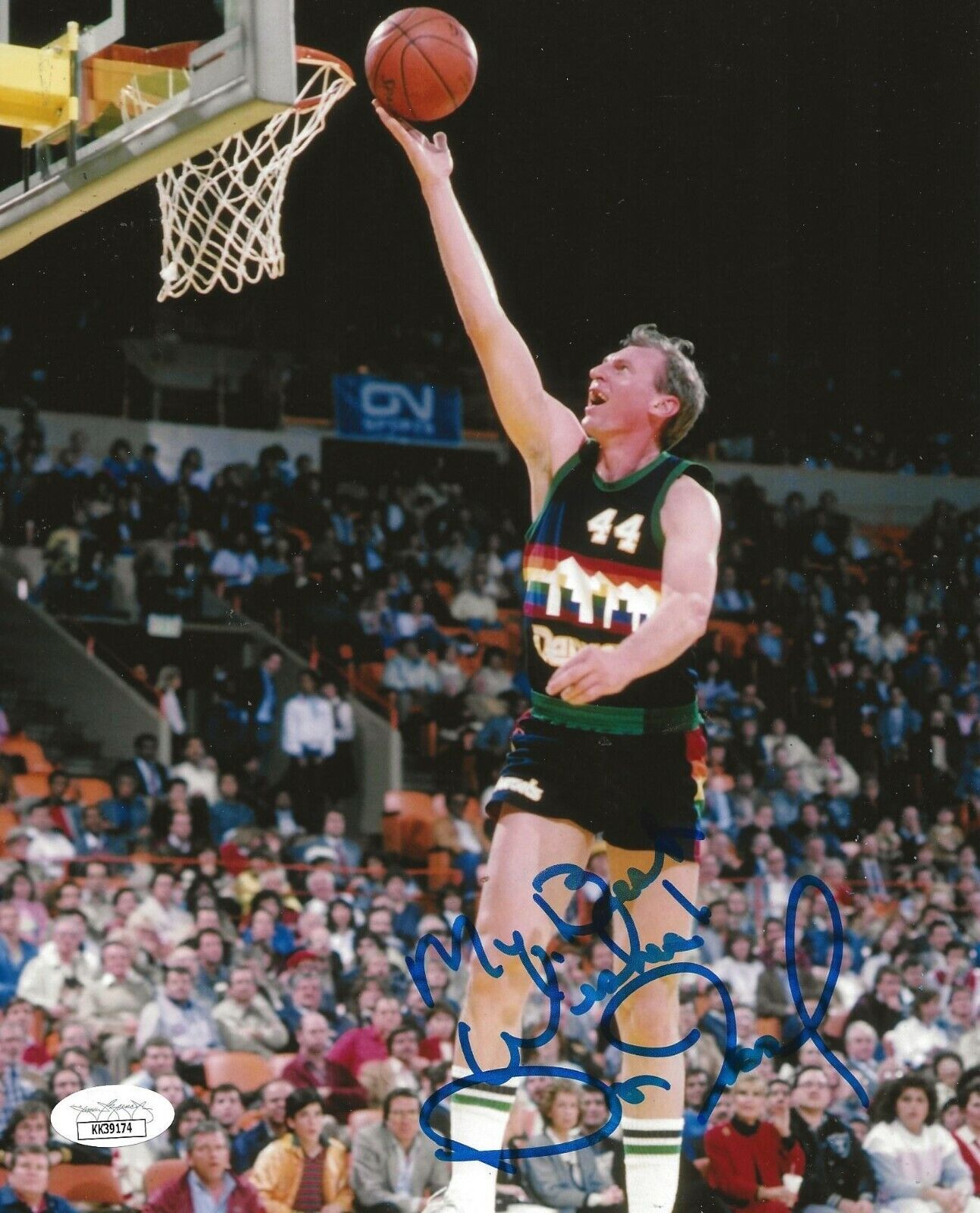 Dan Issel signed Denver Nuggets 8x10 Photo Poster painting autographed HOF JSA