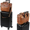 Leder Aktentasche Laptoptasche Herren, Vintage Ledertasche Businesstasche f&uuml;r bis 17 Zoll Laptop, Klassische Echt-Leder Schultertasche Arbeitstasche Messenger Tasche