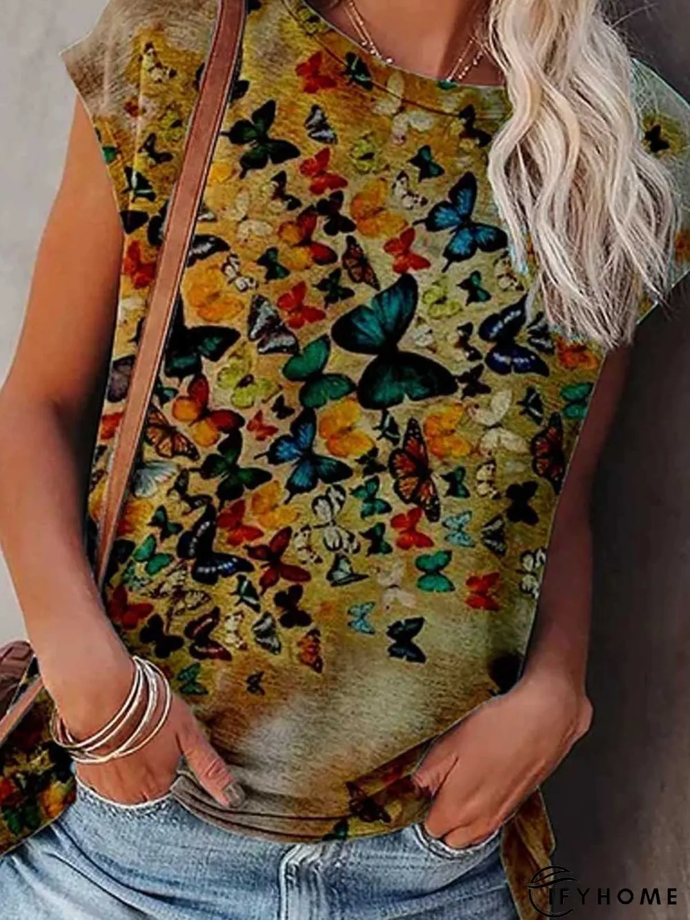 Short Sleeve Casual Round Neck T-shirt | IFYHOME