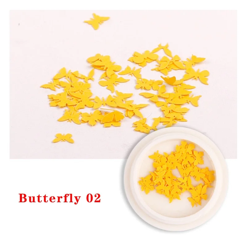 Spring Summer Flower Nail Decoration Wood Pulp Paper Mini Daisy Simulation Flower Butterfly Fashion DIY Nail Art Design Charm