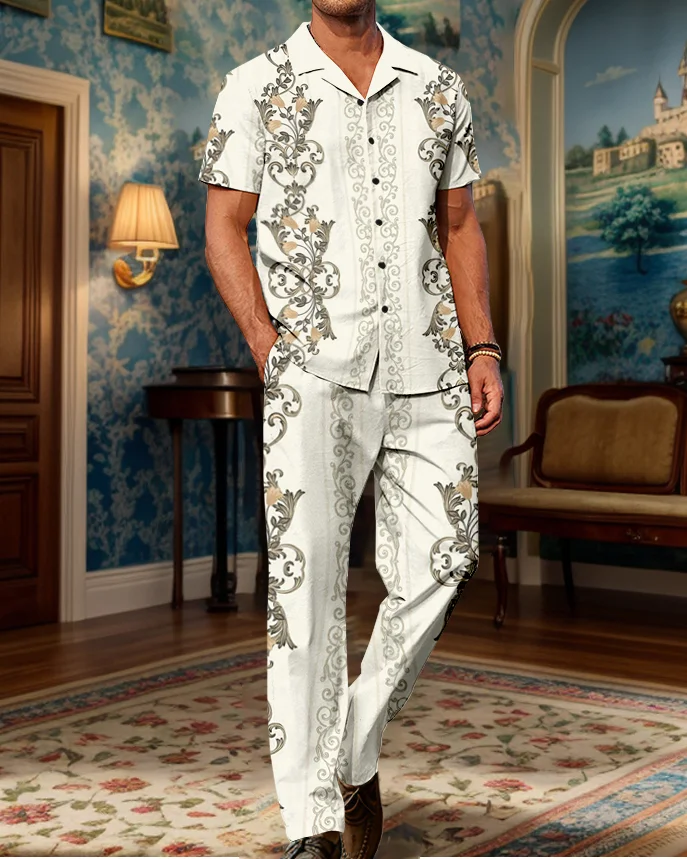 Suitmens Men's Gorgeous Floral Pattern Walking Suit