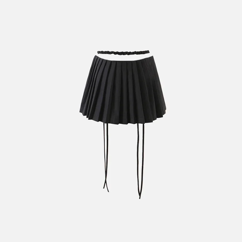 Split Sexy Pleated Mini Skirts 