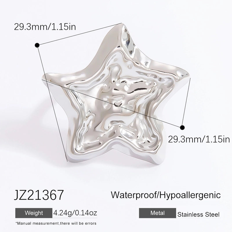 Casual Classic Style Sun Star 304 Stainless Steel Rings