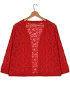 Floral Lace Open Front Cardigan, Versatile 3/4 Sleeve Cardigan For Spring & Fall, Women's Clothing