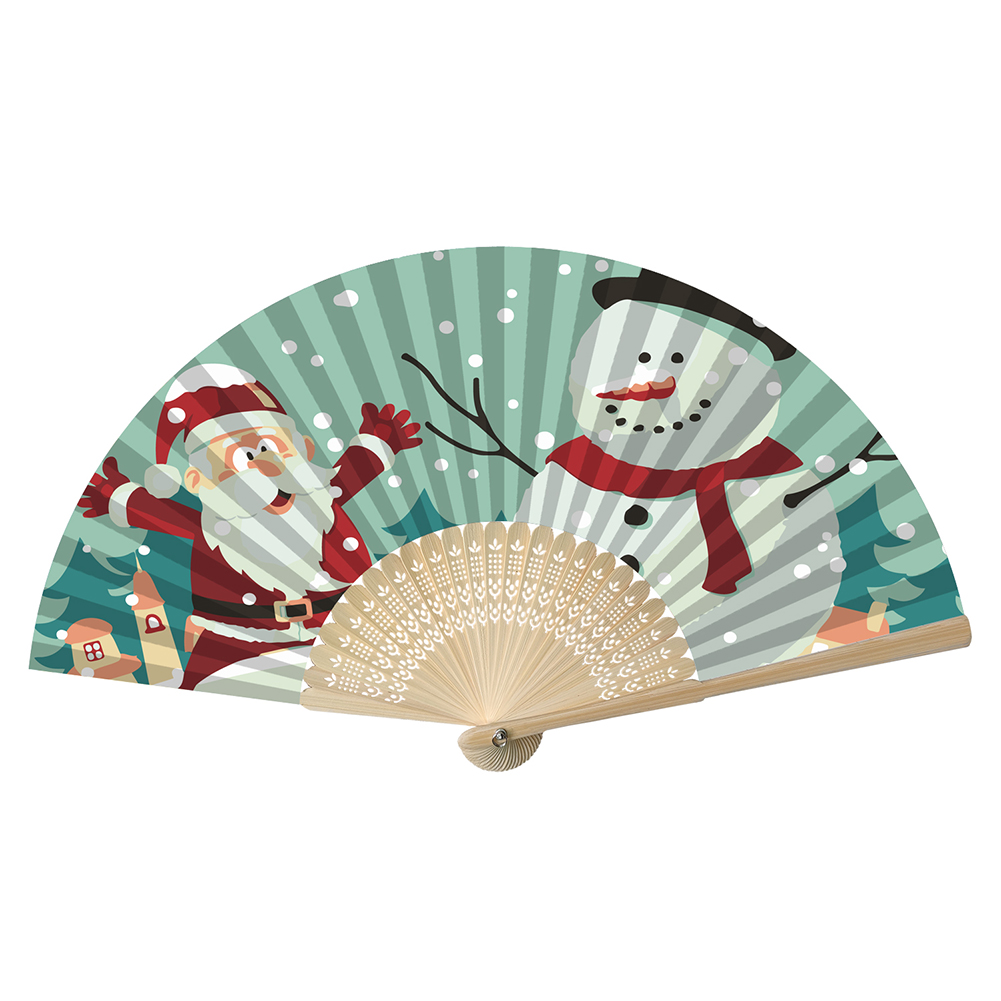 

Snowman Santa - Paint By Numbers Folding Fan, 501 Original