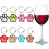 8Pcs Diamond Painting Wine Glass Charms Christmas Element Pendant
