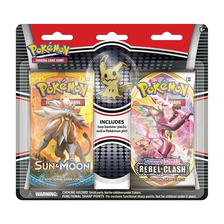 Pokémon TCG: 2 Booster Packs & Mimikyu Collector's Pin
