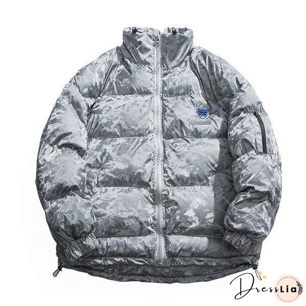 Solid Color Casual Short Parka Winter The New Fashion Reflective Flannelette Warm Women