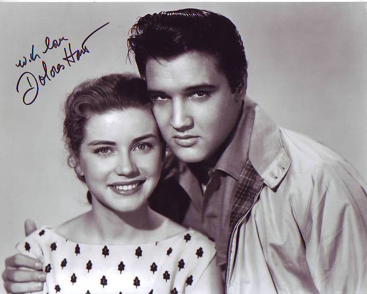 DOLORES HART signed autographed w/ ELVIS PRESLEY 8x10 KING CREOLE NELLIE Photo Poster painting