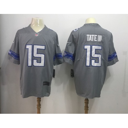 Men's Detroit Lions #15 Golden Tate  Gray 2017 Color Rush Legend Stitched MLB Jersey