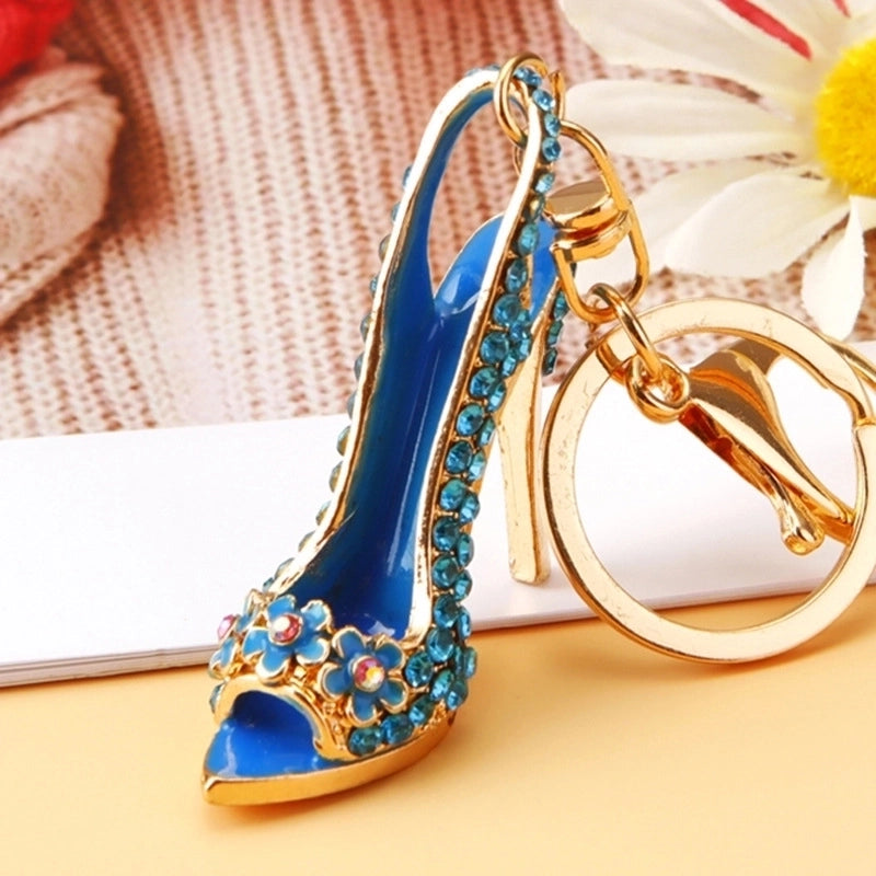 Elegant Korean Style Bag Metal Inlay Rhinestones Women’s Bag Pendant Keychain