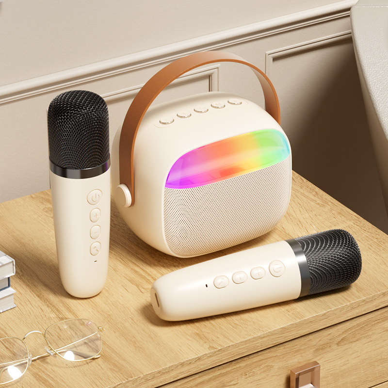 K歌户外便携音箱 双麦 震撼重低音 律动氛围灯 Outdoor Portable Bluetooth Speaker K30 Dual Microphone
