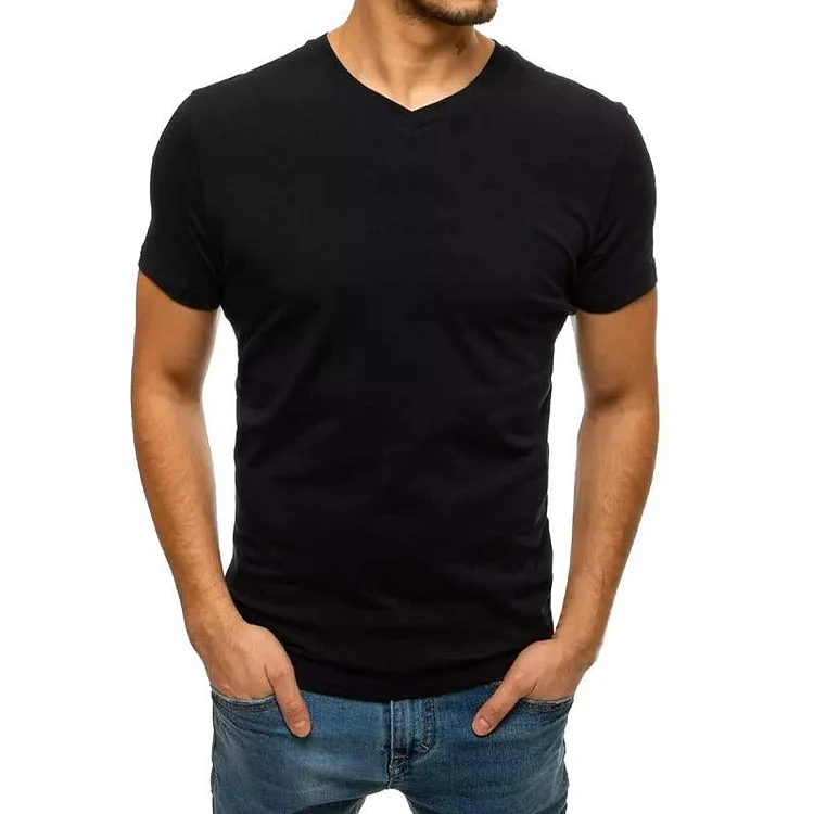 Men's Cotton V-Neck Short Sleeve T-Shirt