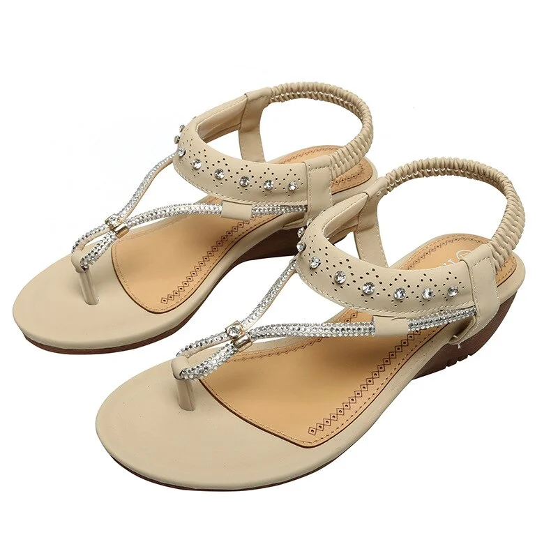 Fashion Summer Shoes Woman Slip On Fashion Wedge Sandals
