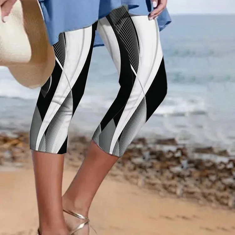 Abstract Print Casual Leggings