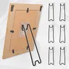 6 Pcs Picture Frame Bracket with Self-Adhesive Photo Frame Bracket Display Stand