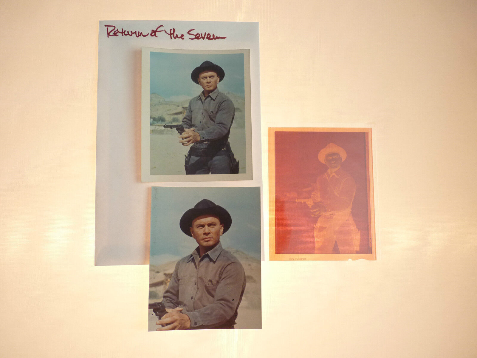 Return of the Seven Movie Yull Brynner (2) Photo Poster painting (1) Negative Lot