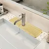 2Pcs Silicone Sink Splash Guard Quick Dry Water Catcher Mat for Sink (Grey)