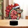 Acryl Weihnachten Dinosaurier doppelseitig - 5d DIY Bastellampe